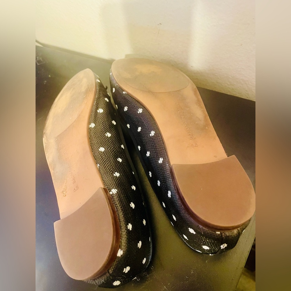 Banana Republic Black and White Polka Dot Ballet Flats, Size 6.5 - Picture 11 of 16